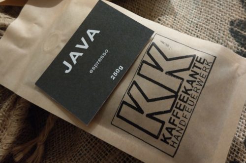 KAFFEE.KANTE. Java Espressobohnen abgepackt
